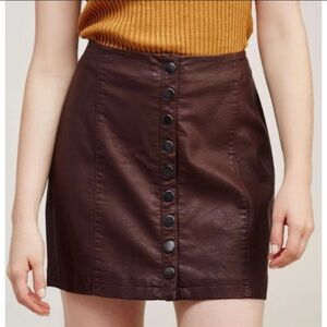 Free People Oh Snap Faux Leather Skirt